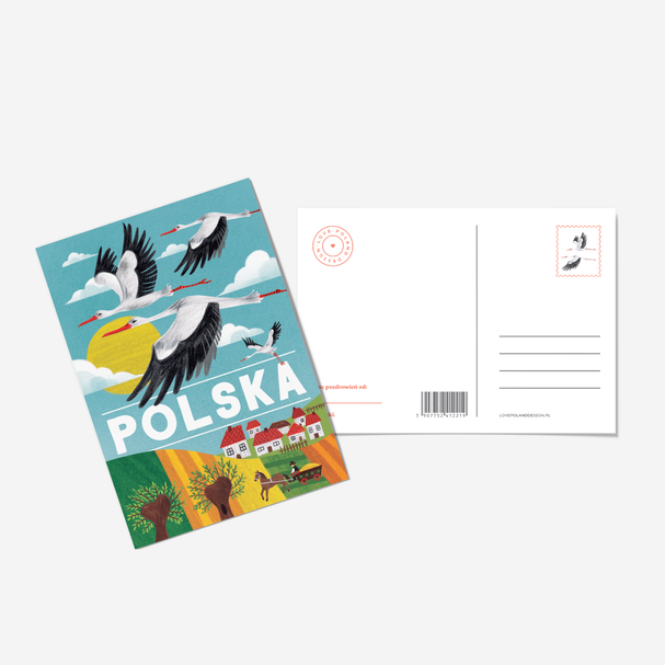 Pocztówka Bociany Wieś