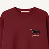 Sweatshirt Dachshund Burgundy