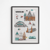 Plakat Wrocław Trasa Spacerowa 21x30