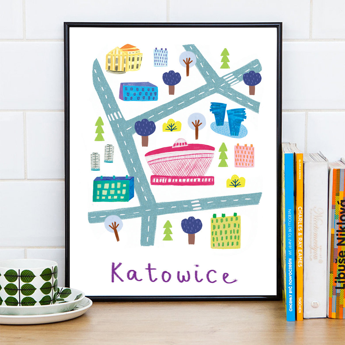 Plakat Mapa Katowice 21x30