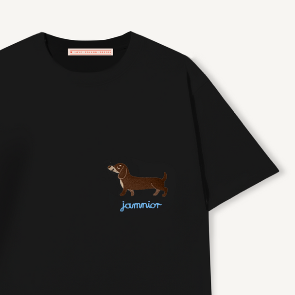 T-shirt Dachshund Black