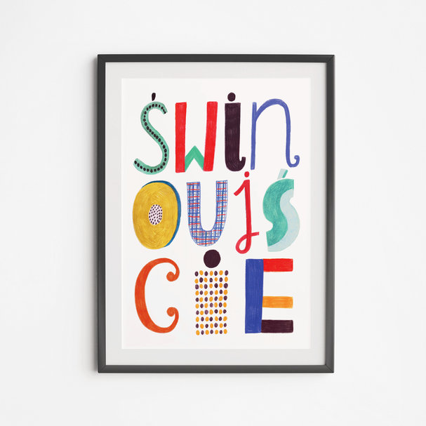 Plakat Świnoujście Napis 50x70