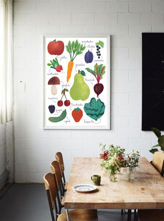 Fruits and Vegetables Poster 30x40