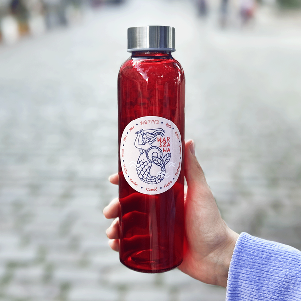 Szklana butelka Cześć 500 ml