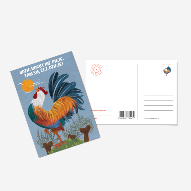 Postcard Rooster