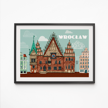 Plakat Wrocław Ratusz 21x30