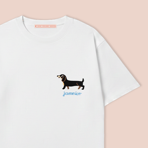 T-shirt Dachshund White