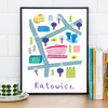 Poster Map of Katowice 30x40