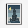 Plakat Pałac Kultury Retro Noc 50x70
