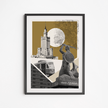 	PLAKAT KOLAŻ WARSZAWA 30X40