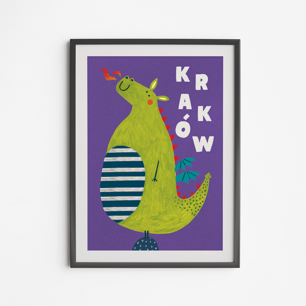 Krakow Dragon Barrel Poster 30x40