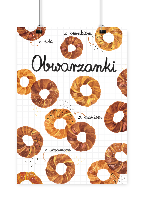 Plakat Kraków Obwarzanki 21x30