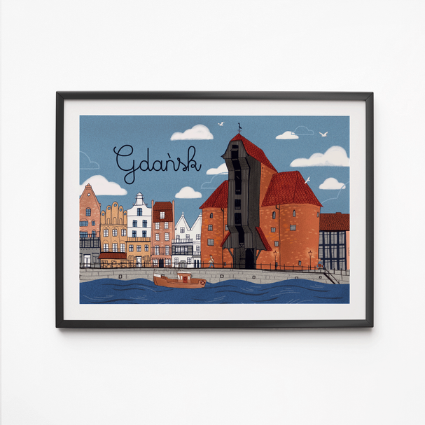 Plakat Żuraw Gdańsk 40x50
